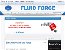 Tablet Screenshot of fluidforce.com